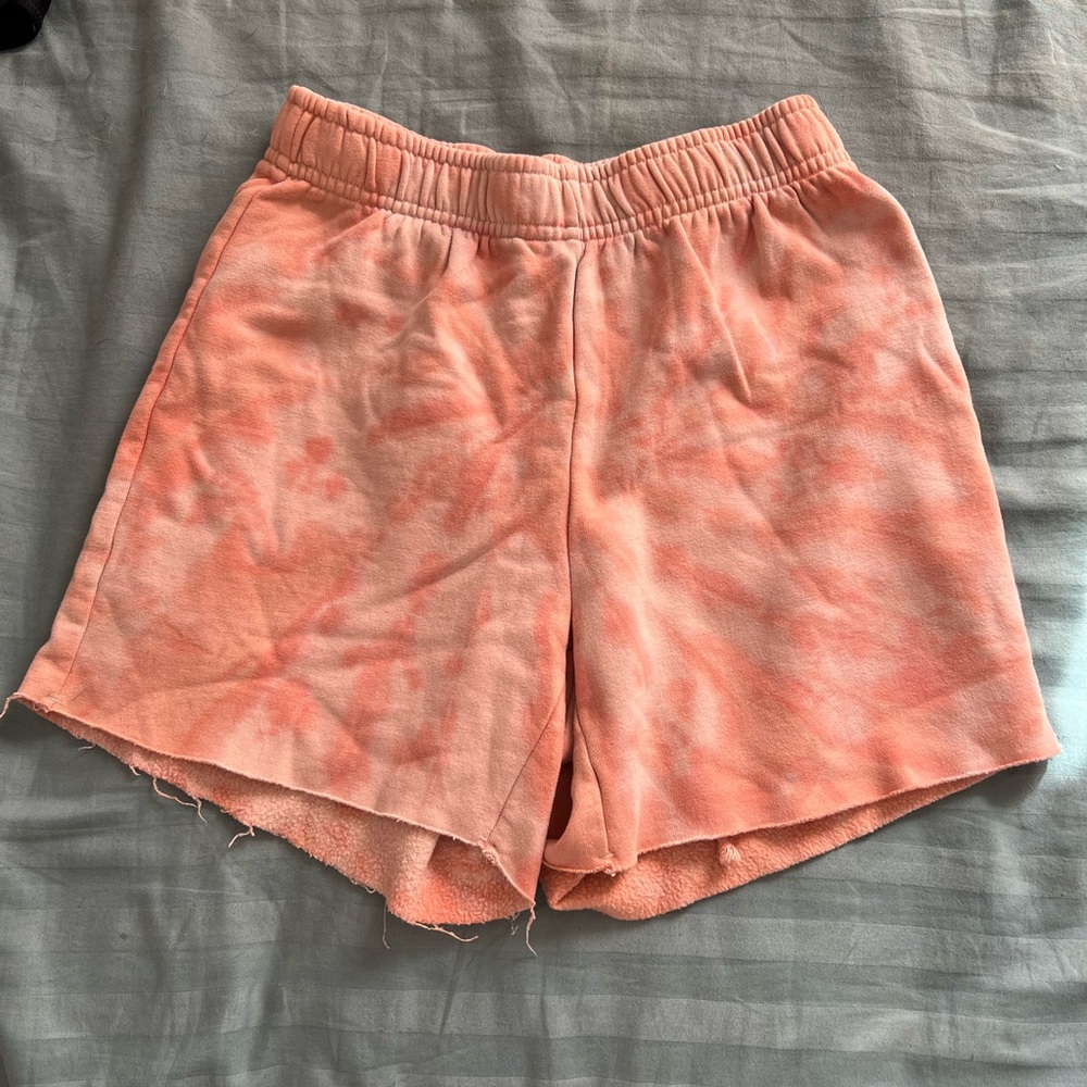 Acid Wash Blush Lounge Shorts